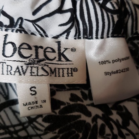 Vintage Berek Travelsmith White and Black Patterned Midi Skirt Size Small - Picture 7 of 7